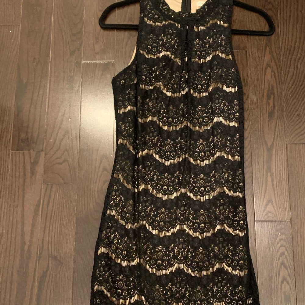 black lace dress
